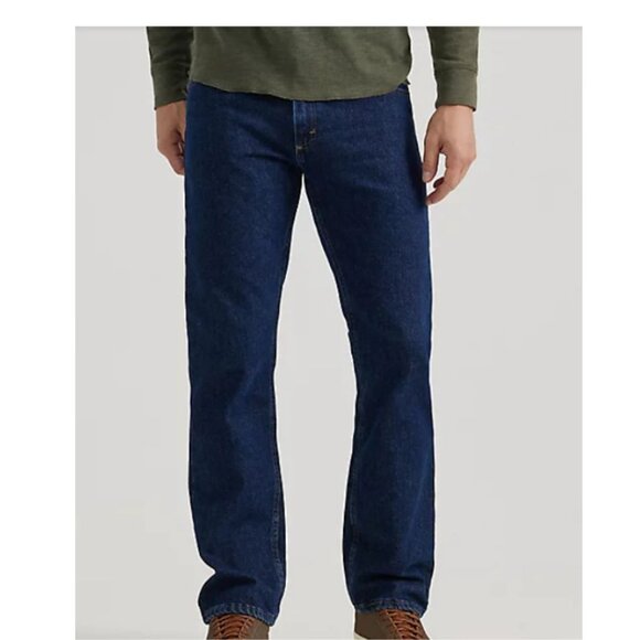 Wrangler Foundation Blue Straight Regular‎ Fit Jeans 42 X 34 - Picture 1 of 13